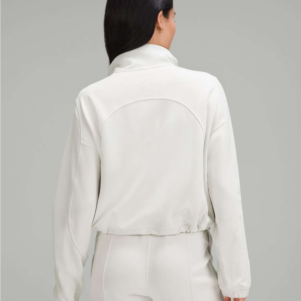 Lululemon Softstreme Half Zip Ribbed Pullover Women’s Size 4 Bone - Picture 8 of 12